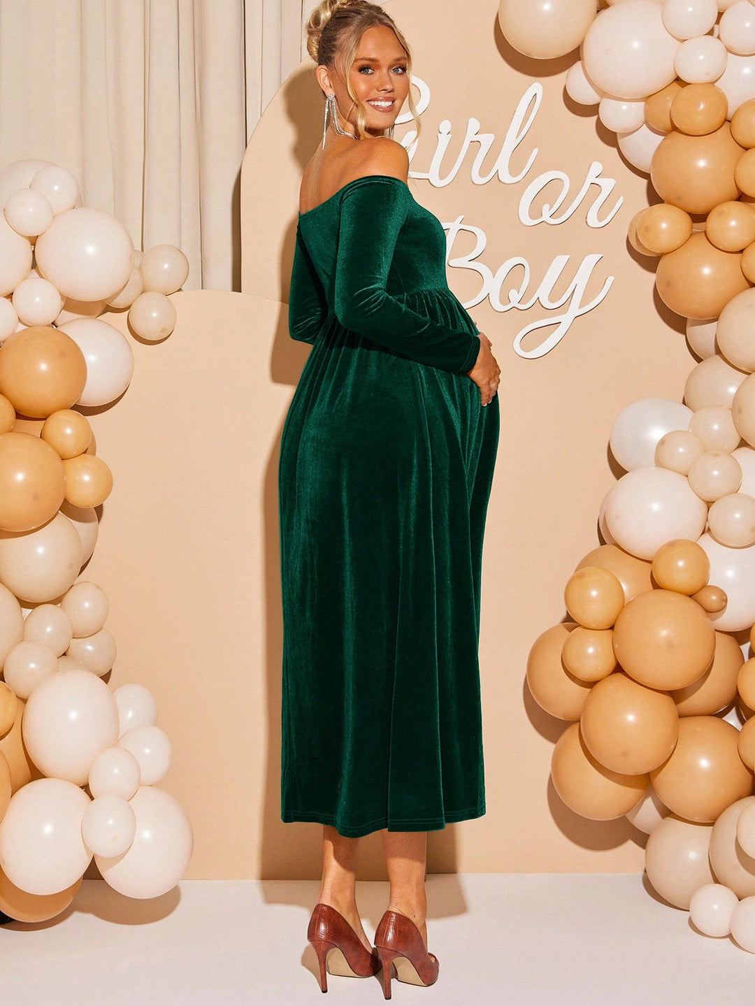 Rochie maxi SHEIN, verde