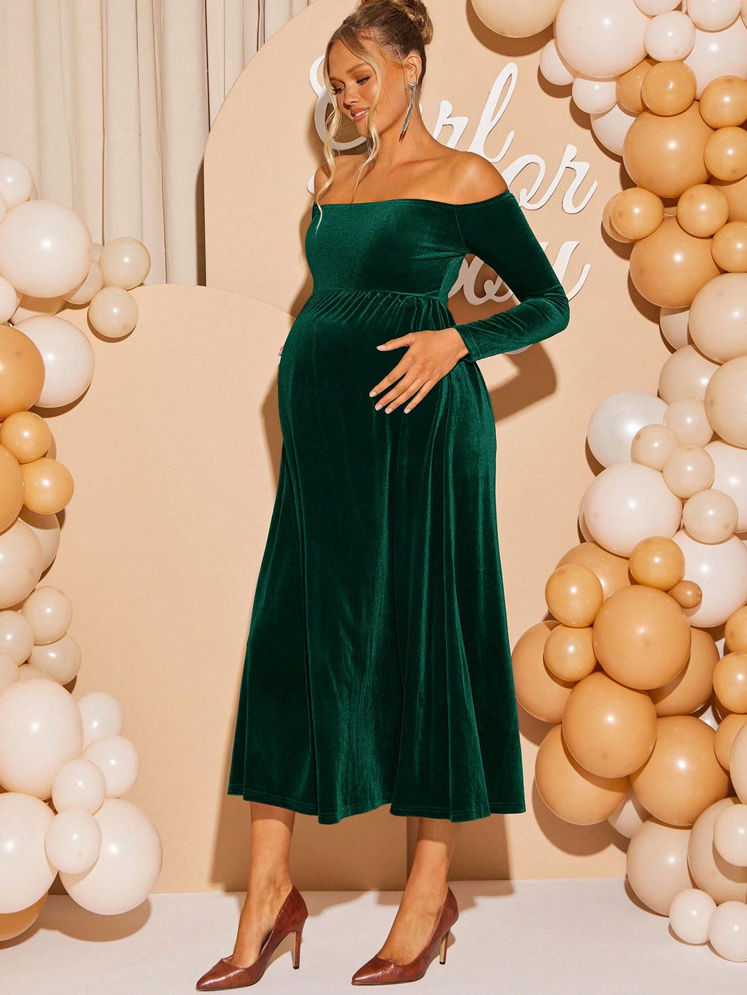 Rochie maxi SHEIN, verde