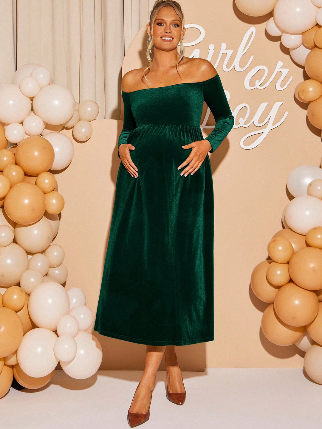 Rochie maxi SHEIN, verde