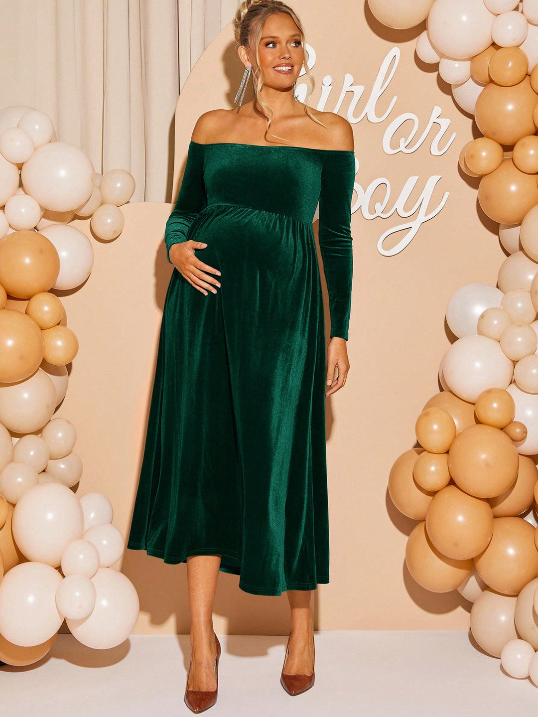Rochie maxi SHEIN, verde