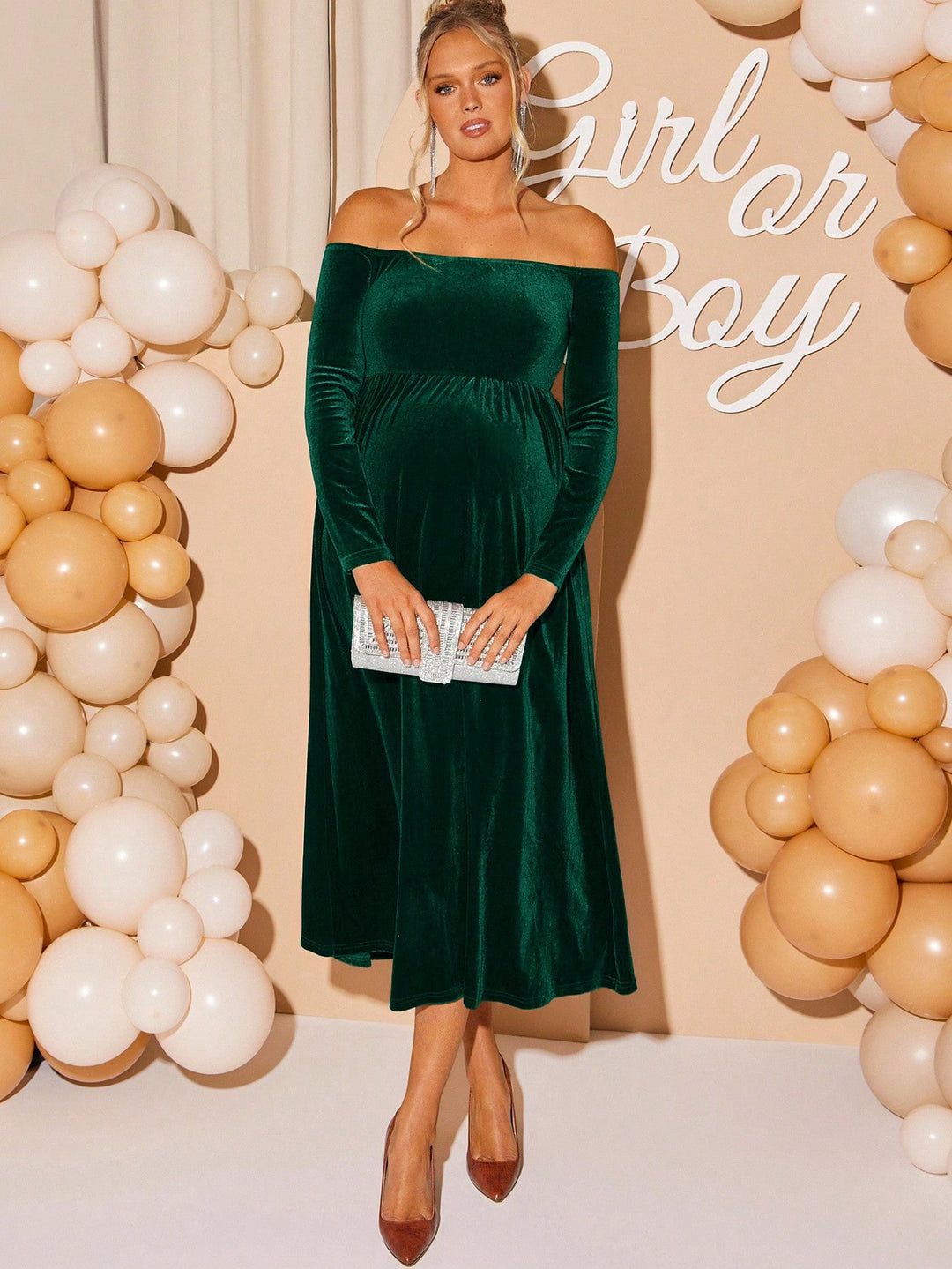 Rochie maxi SHEIN, verde