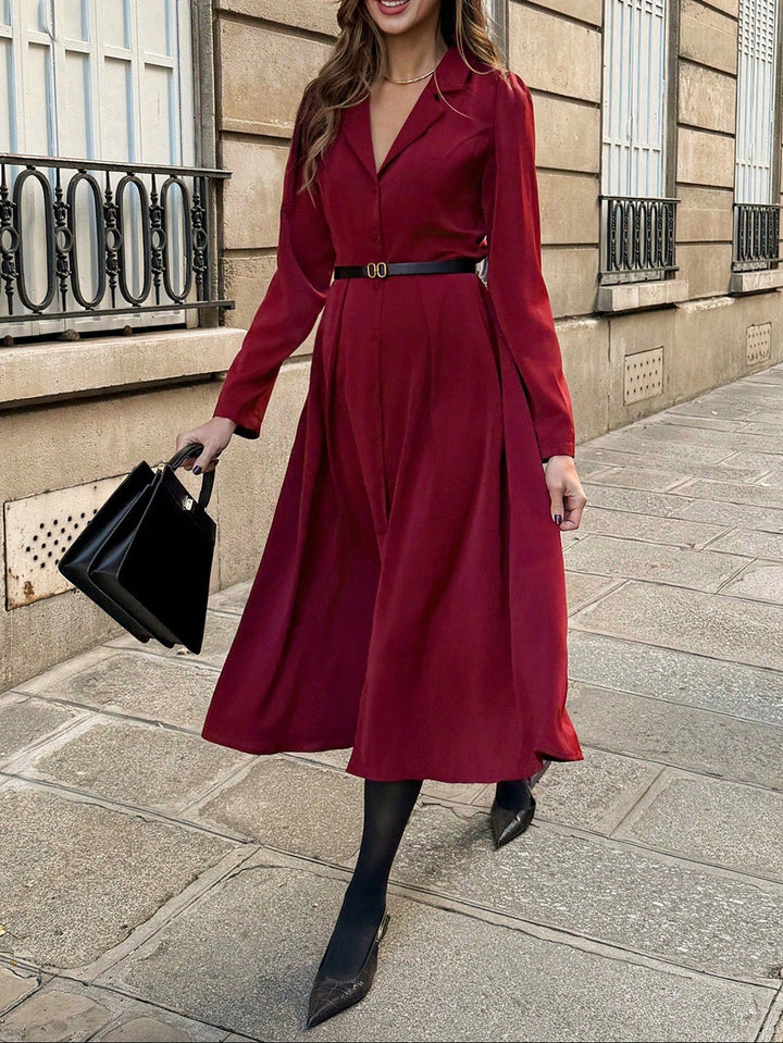 SHEIN bordó midiruha