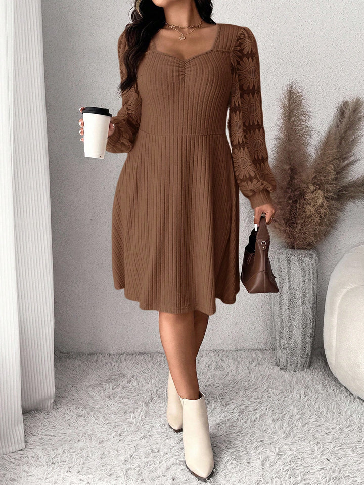 SHEIN Mini Dress, Brown