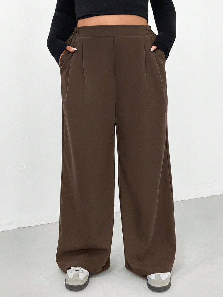 Pantaloni SHEIN, maro