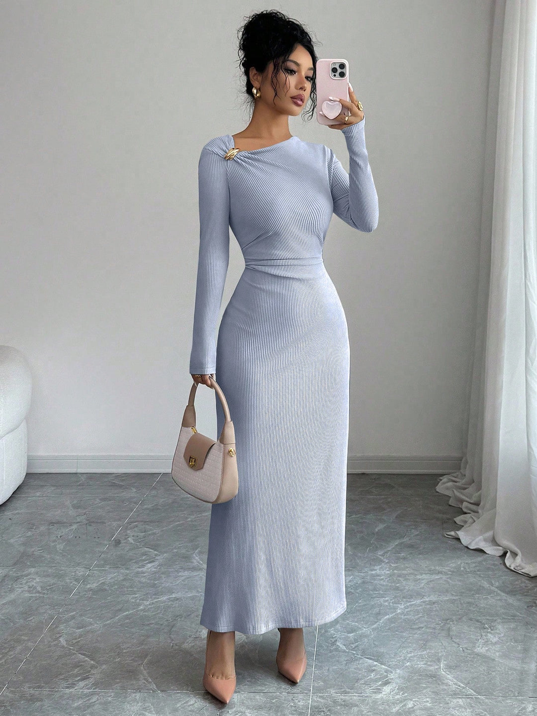 Rochie maxi SHEIN, albastru