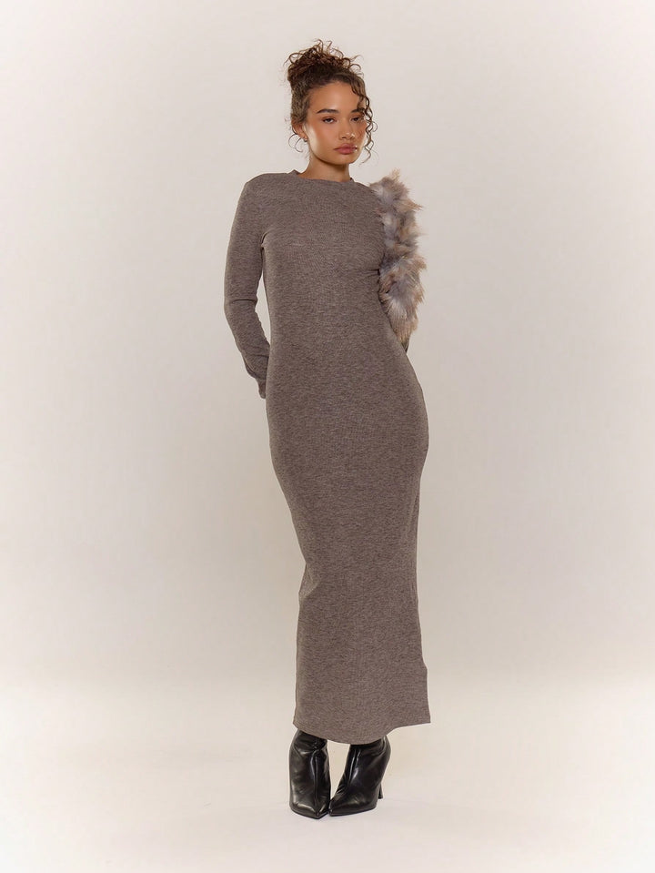 Rochie maxi SHEIN, gri
