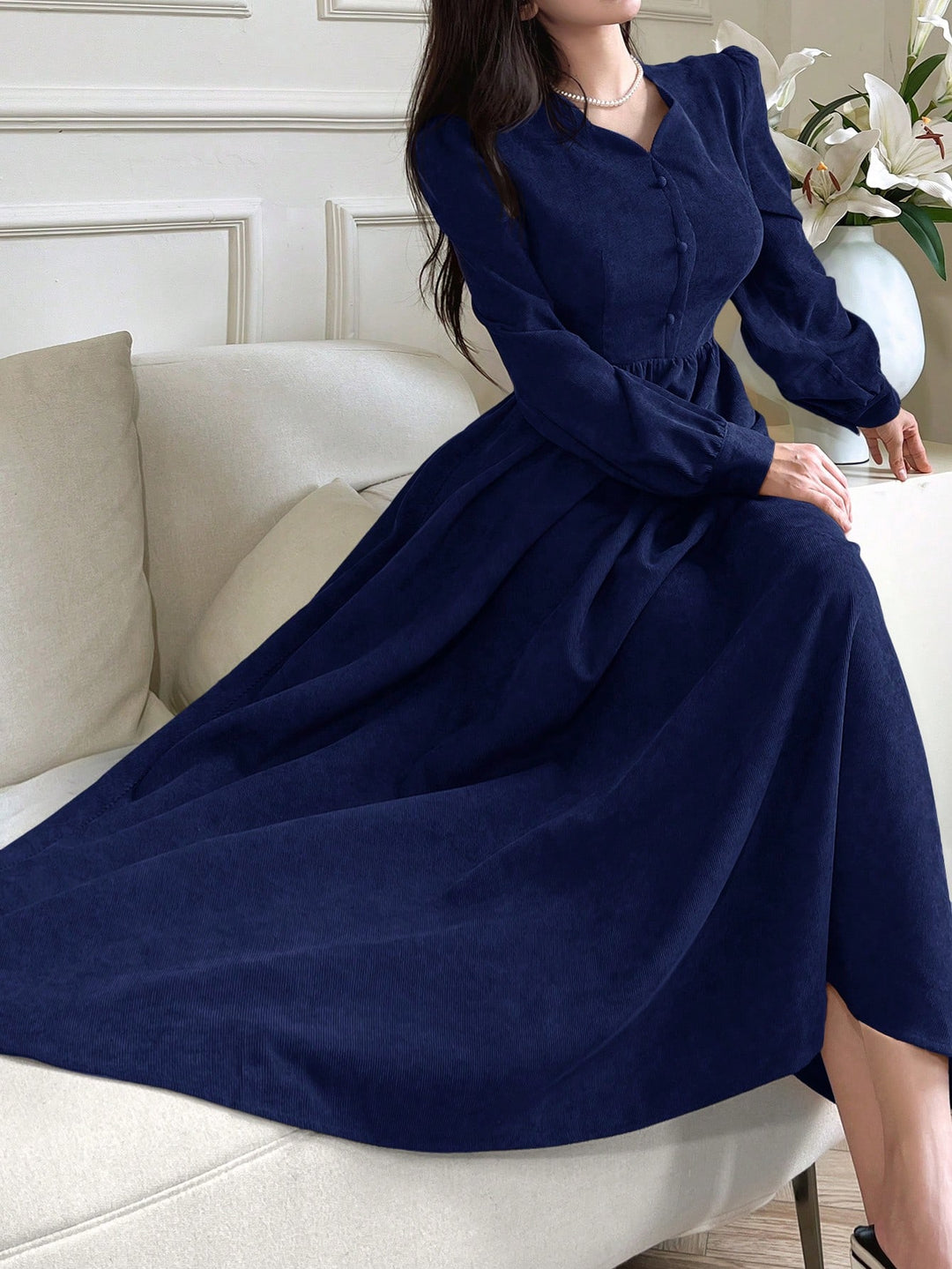 Rochie maxi SHEIN, albastru
