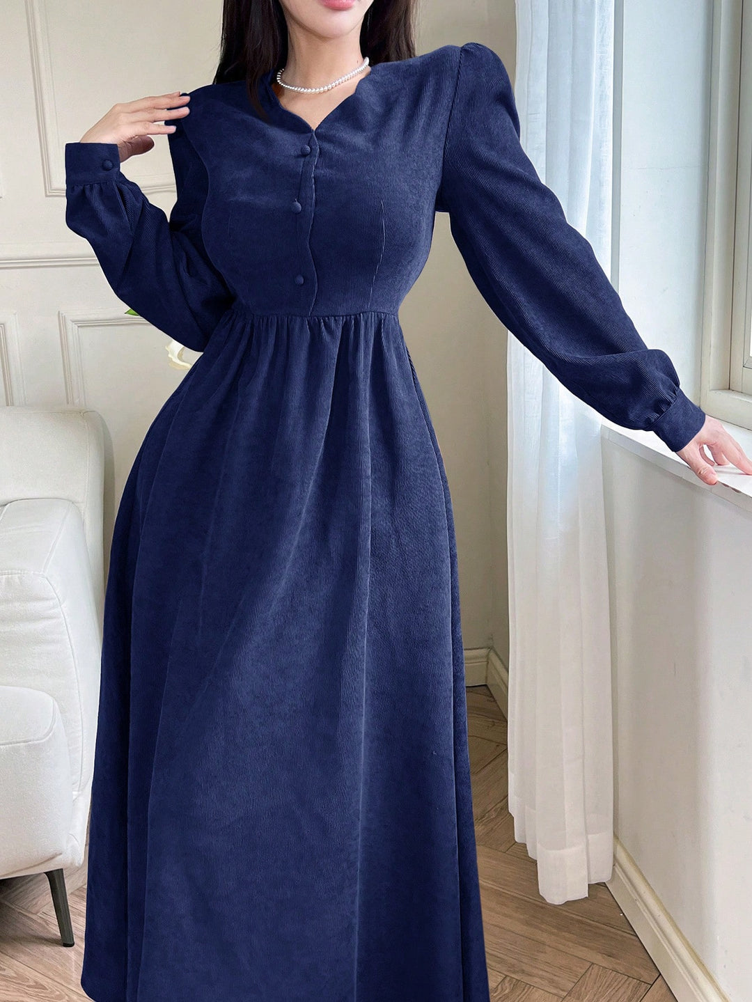 Rochie maxi SHEIN, albastru