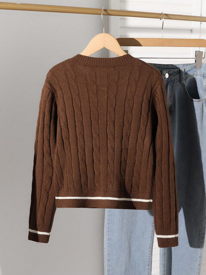 Cardigan SHEIN, maro