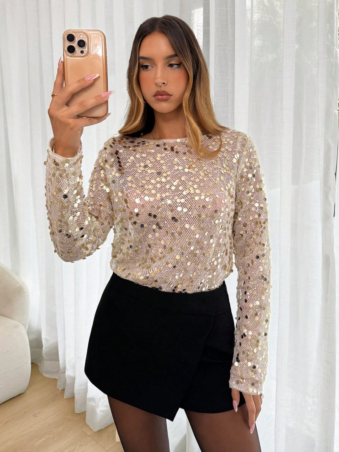 Top SHEIN, argintiu