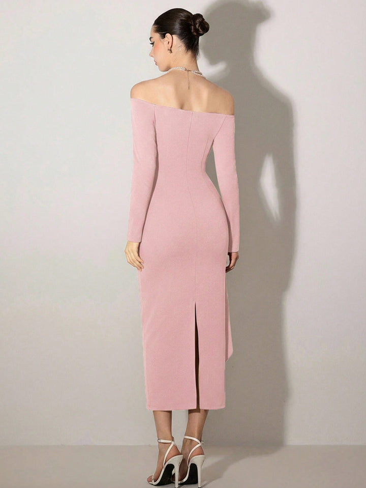 Rochie midi SHEIN, roz