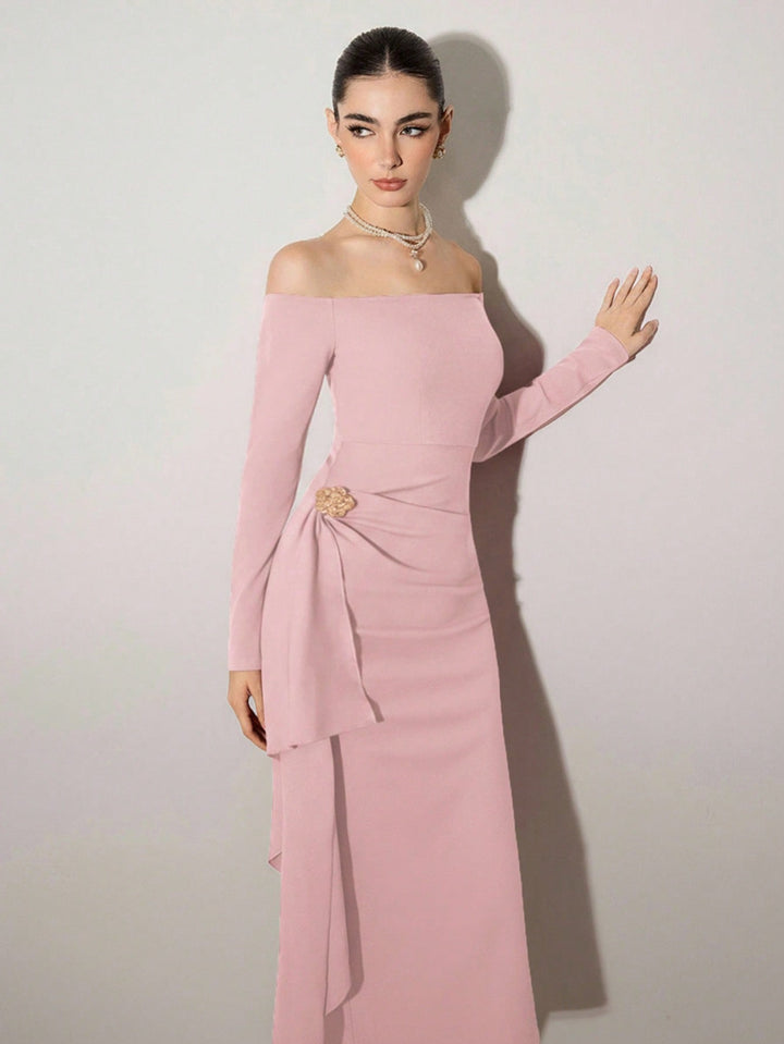 Rochie midi SHEIN, roz
