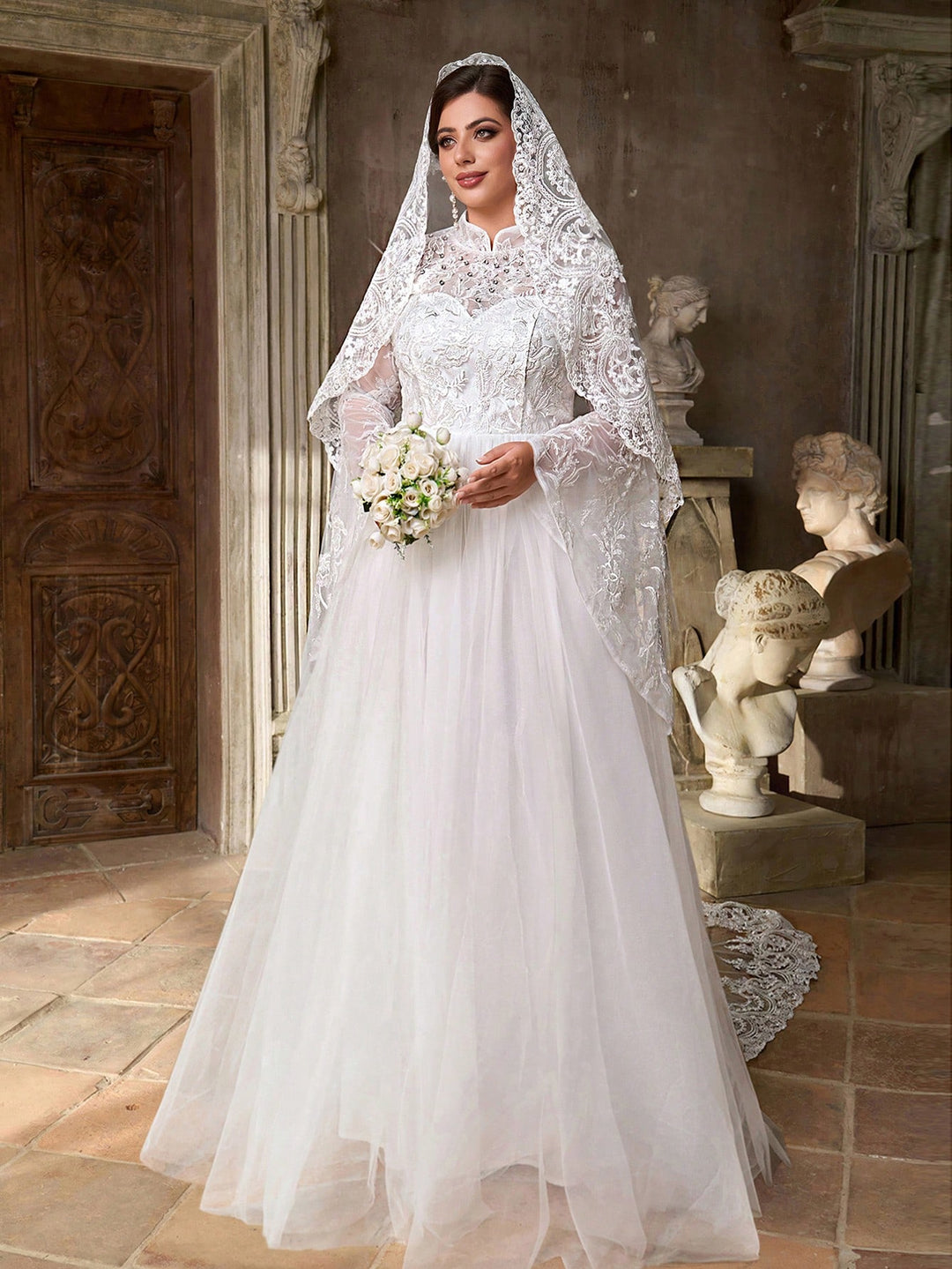 Rochie de ocazie și bridal SHEIN, alb