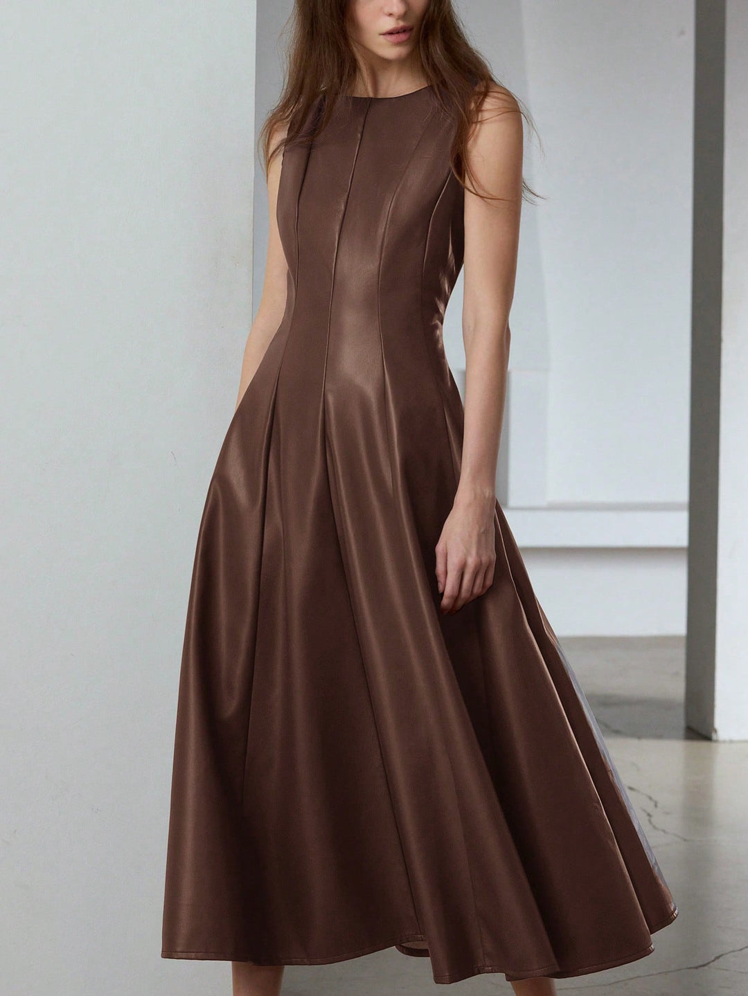 Rochie maxi SHEIN, maro