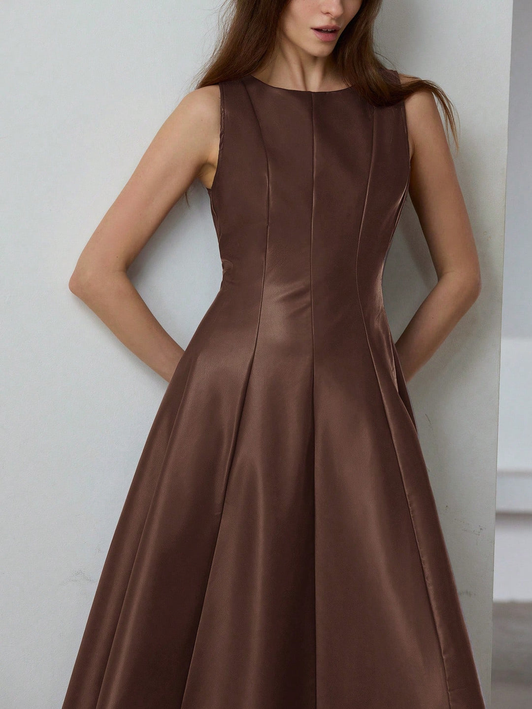 Rochie maxi SHEIN, maro