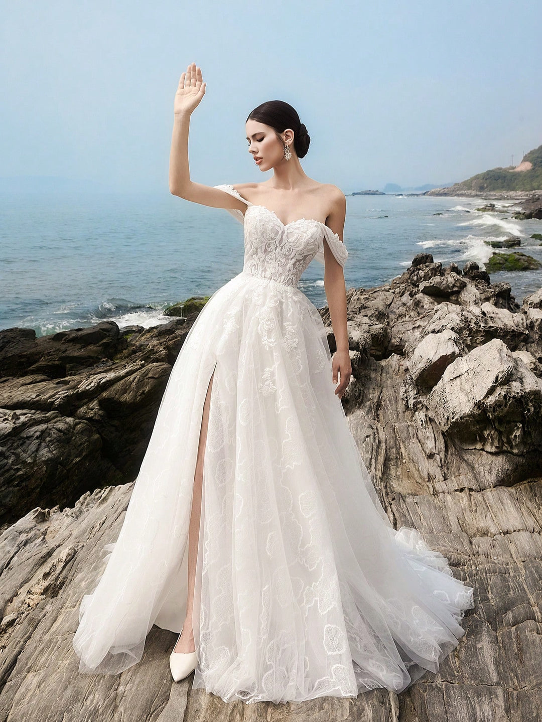 Rochie de ocazie și bridal SHEIN, alb