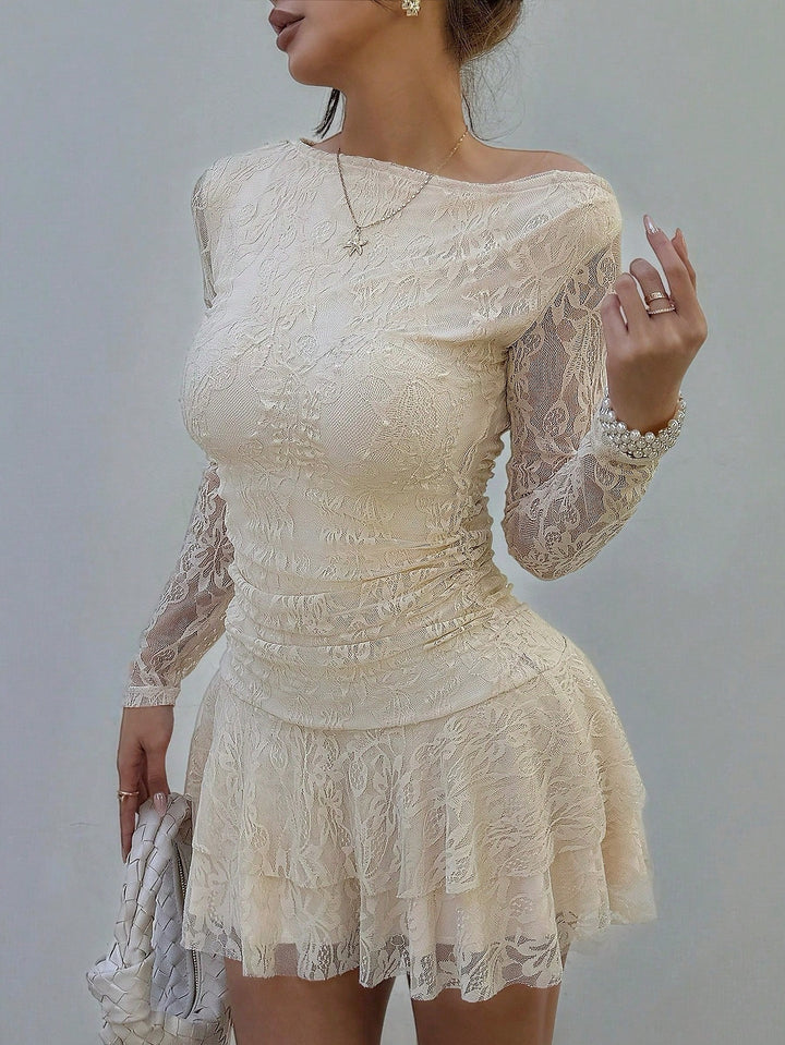 Rochie scurtă SHEIN, bej