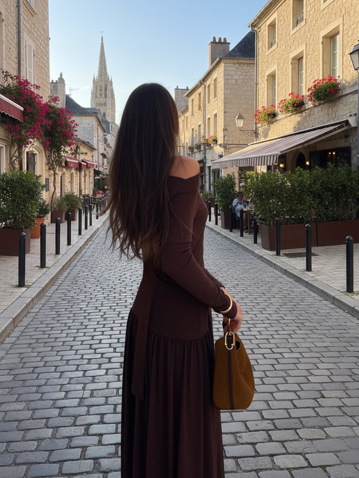 Rochie maxi SHEIN, maro