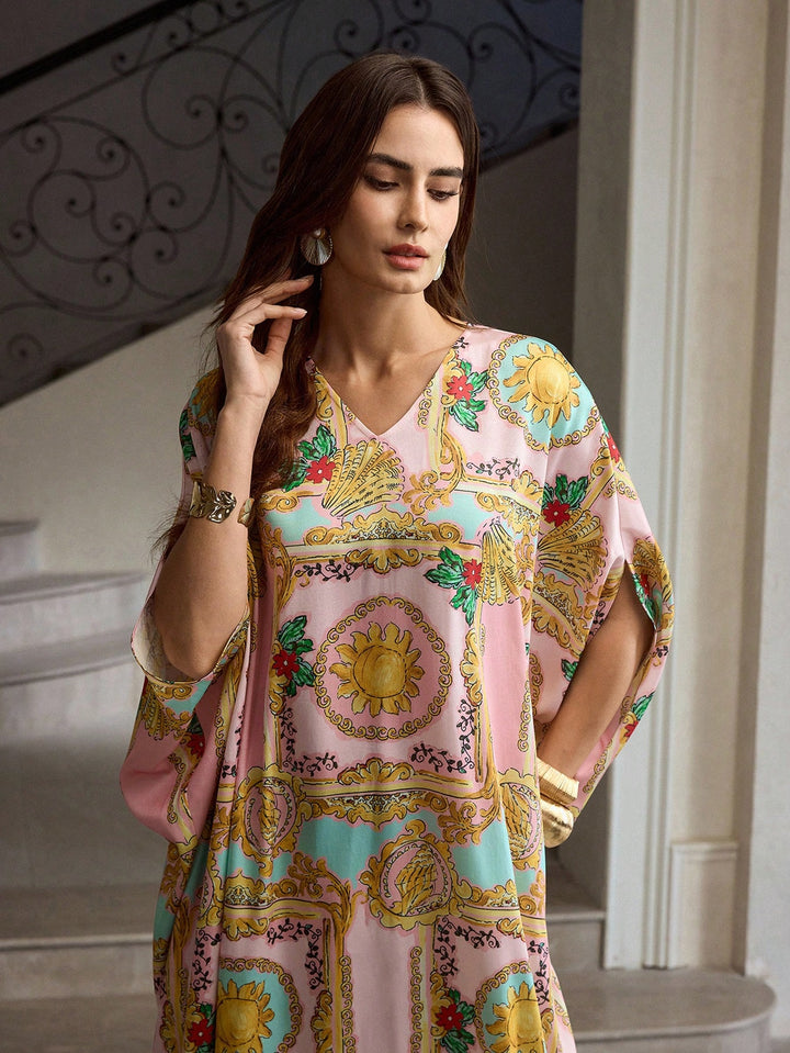 Rochie midi SHEIN, mix culori