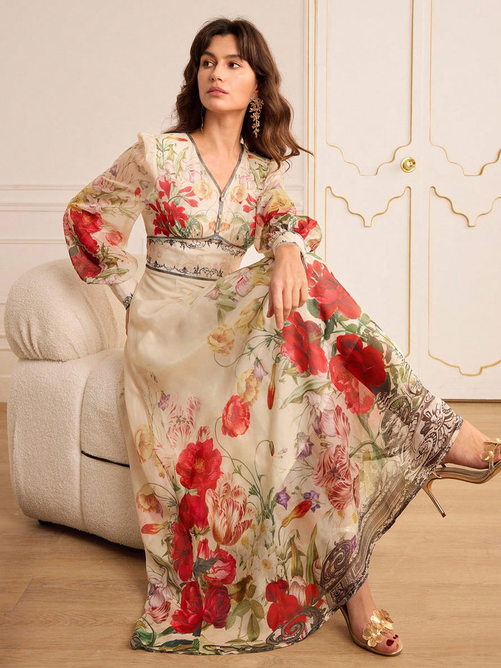 Rochie maxi SHEIN, bej