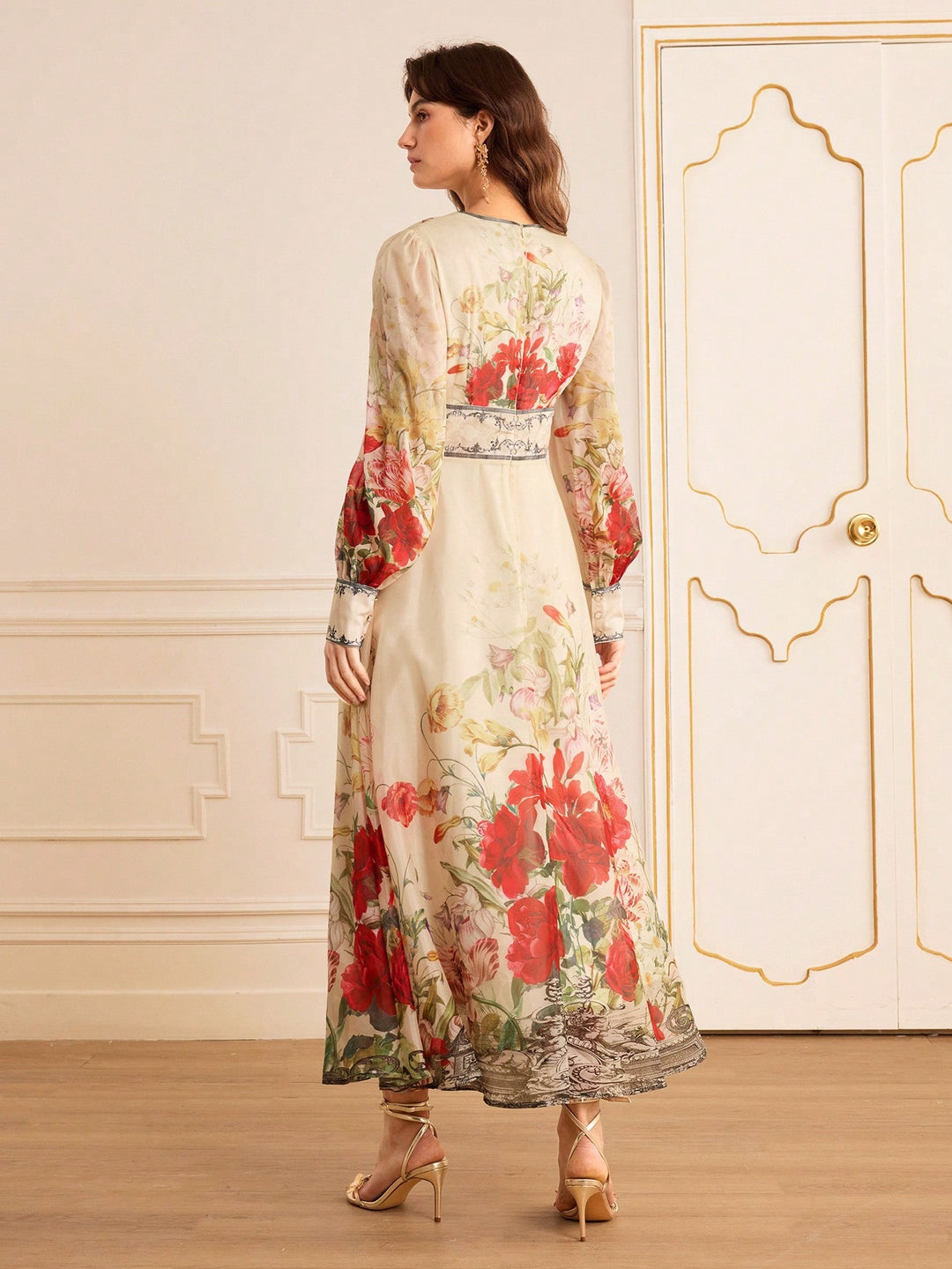 Rochie maxi SHEIN, bej