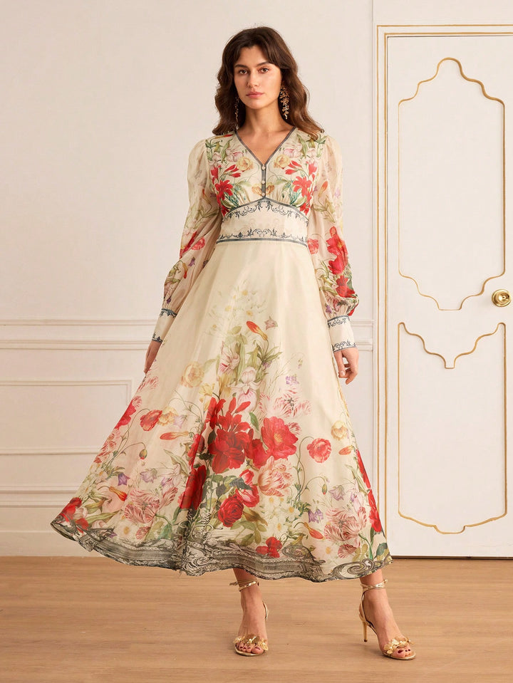 Rochie maxi SHEIN, bej