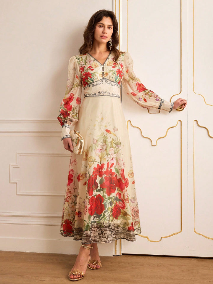 Rochie maxi SHEIN, bej