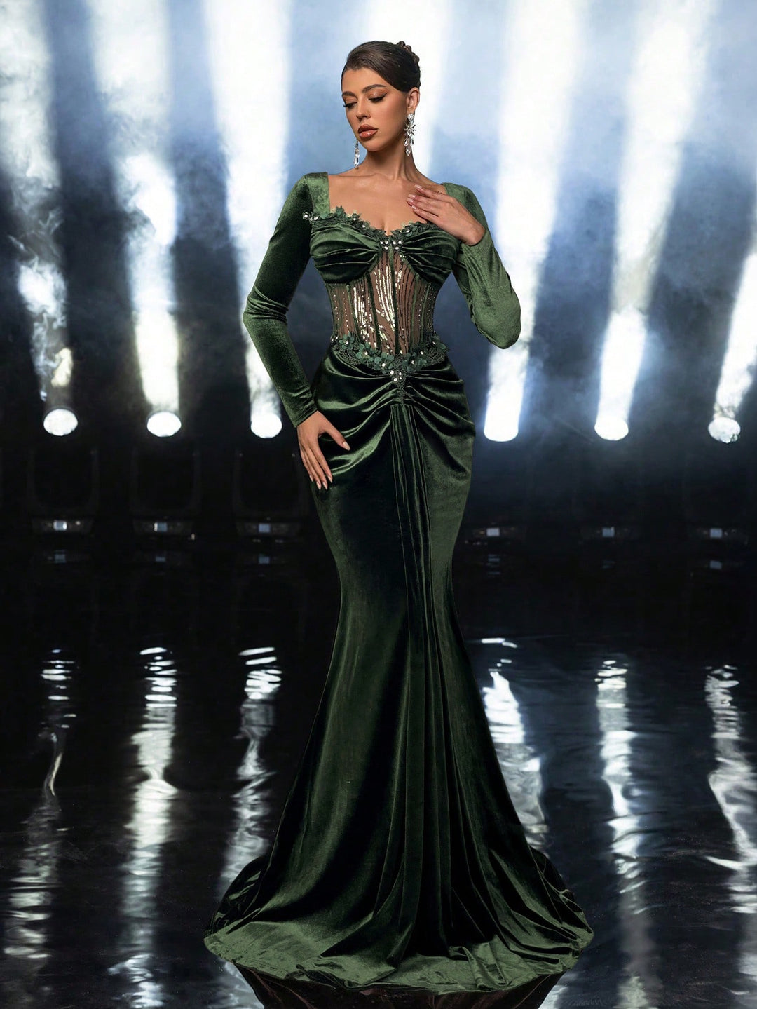 Rochie SHEIN, verde
