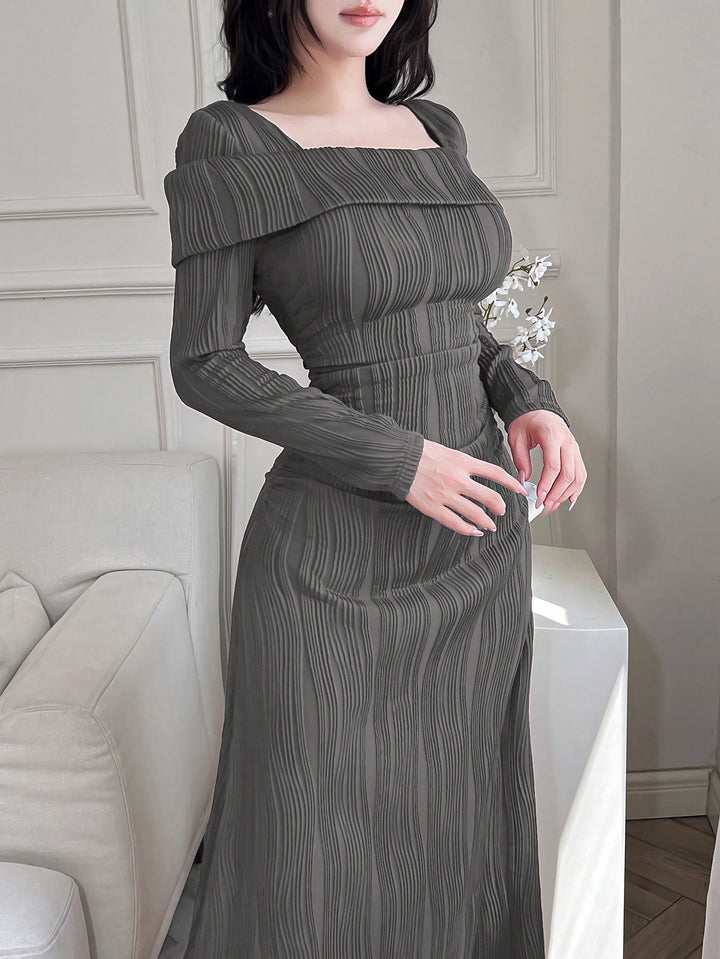 Rochie maxi SHEIN, gri
