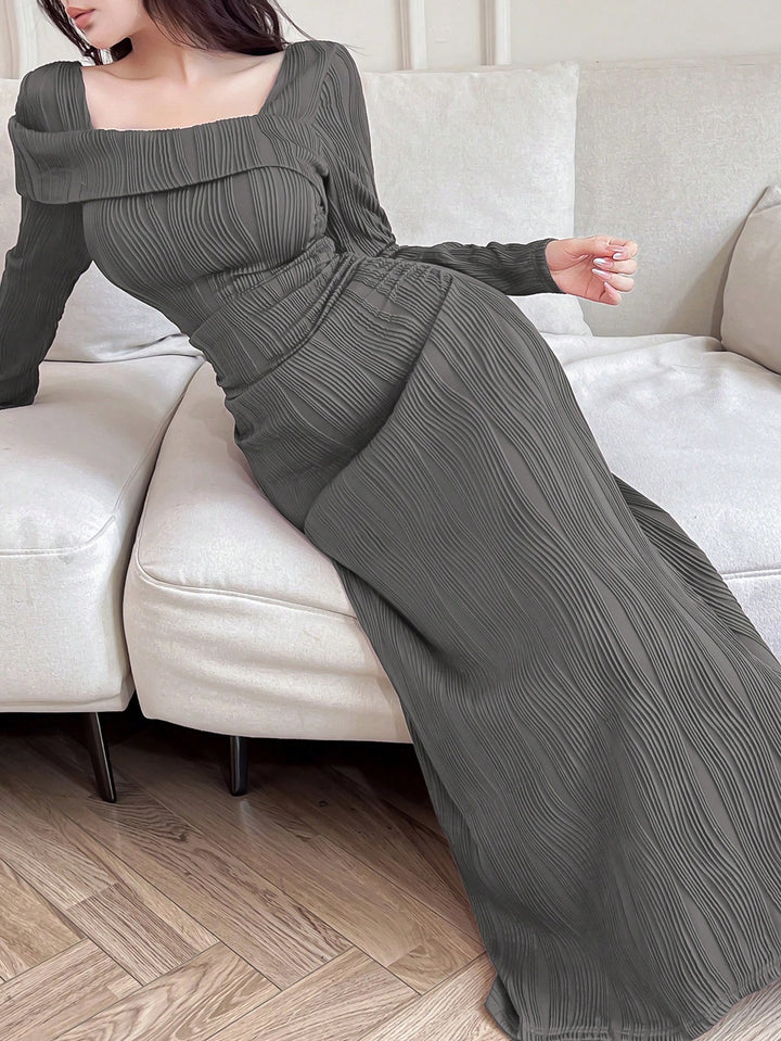 Rochie maxi SHEIN, gri