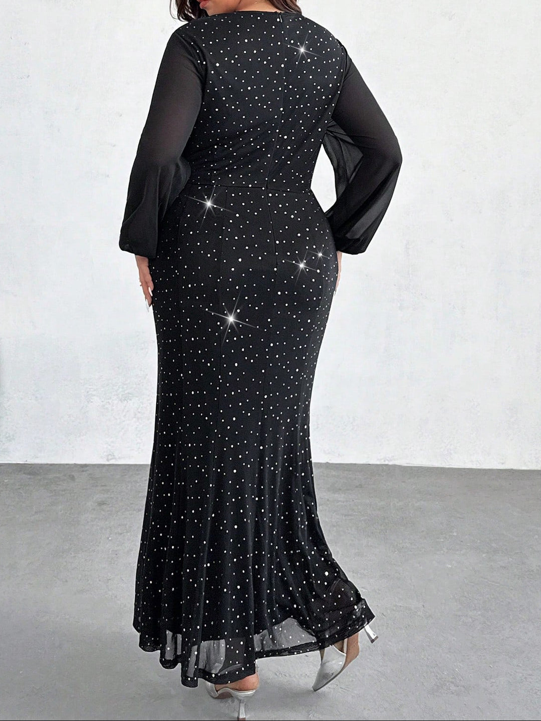 Rochie maxi Shein Curve+, negru