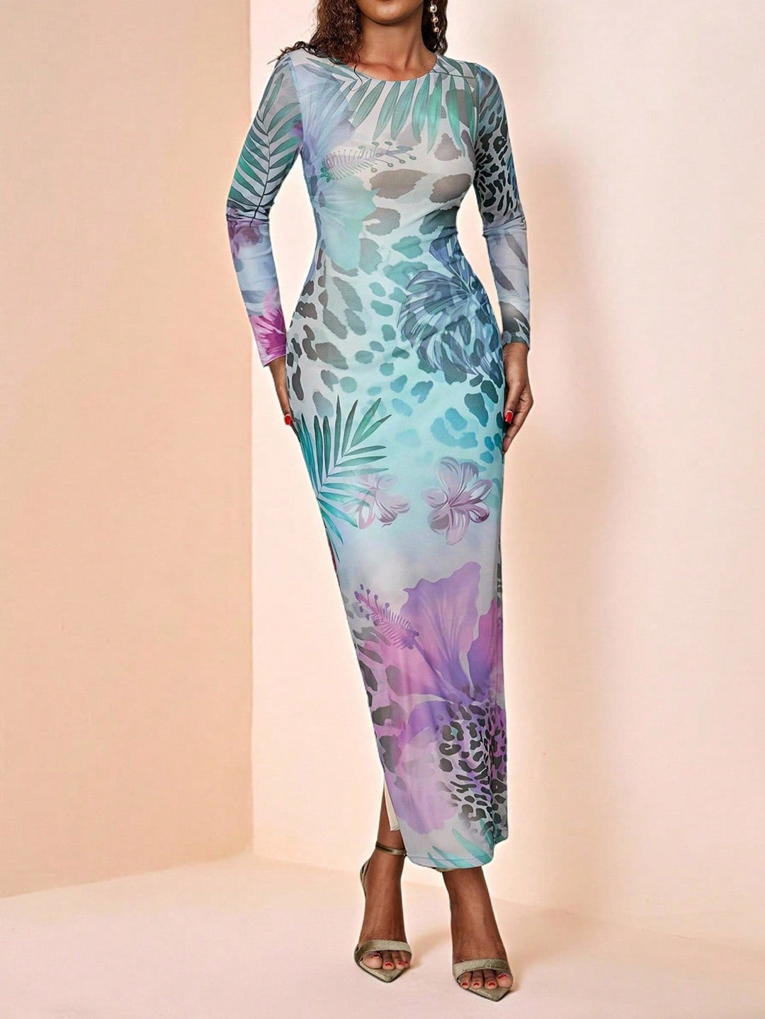 Rochie maxi SHEIN, mix culori