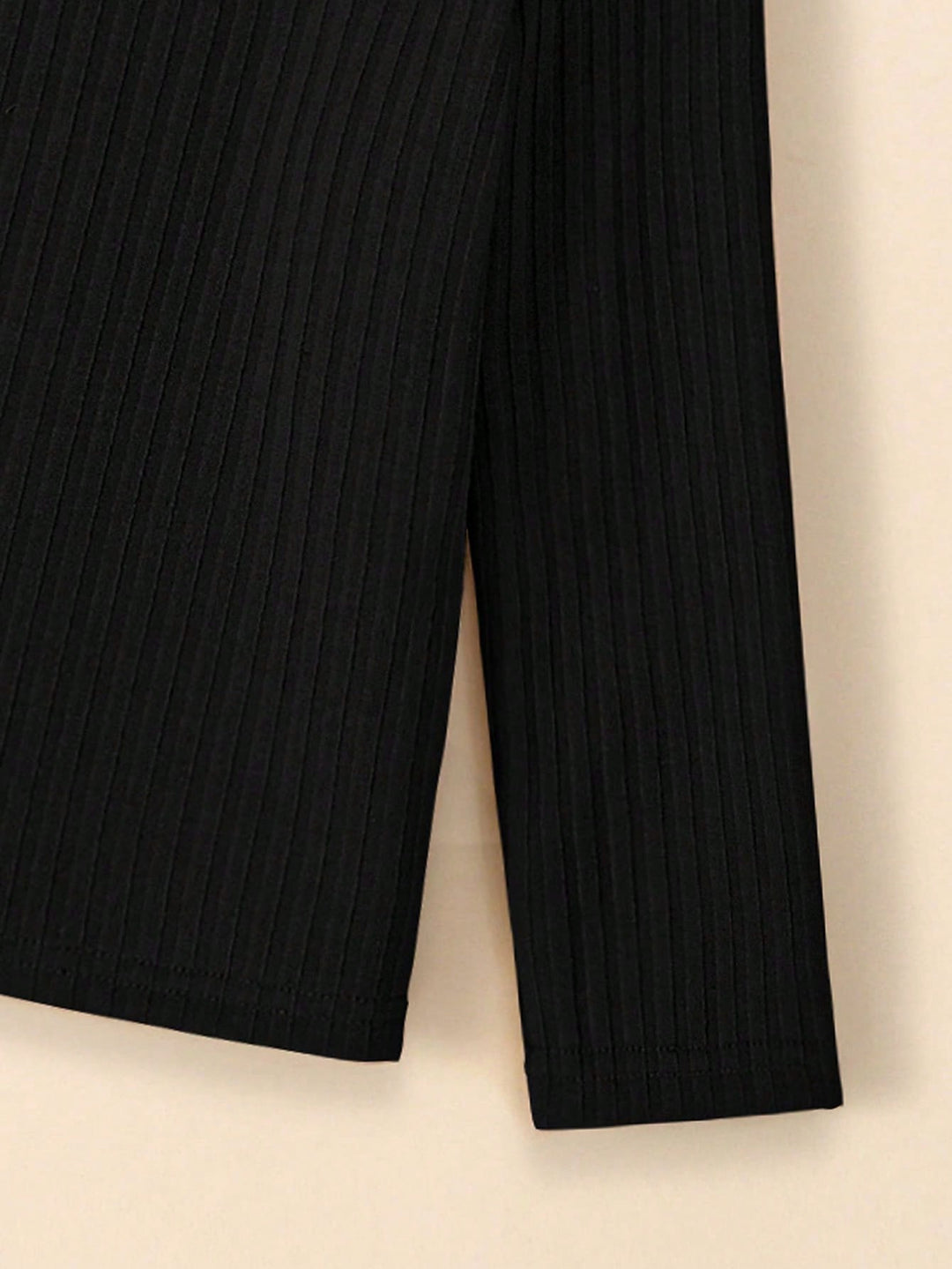 Tricou cu guler tip sturtleneck SHEIN, negru