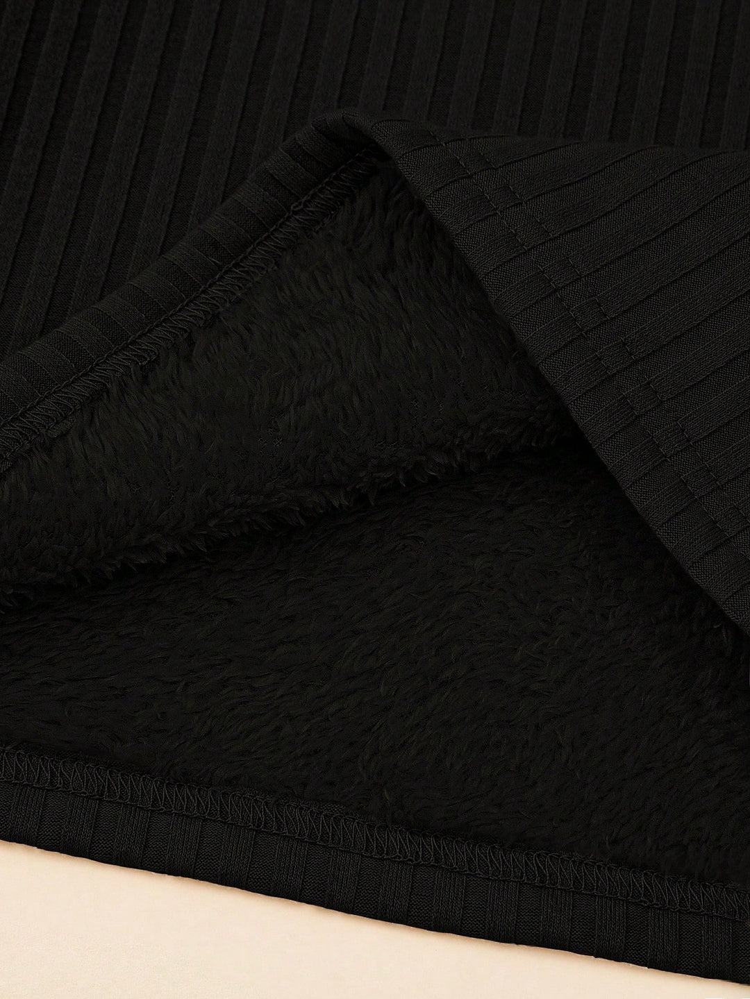 Tricou cu guler tip sturtleneck SHEIN, negru