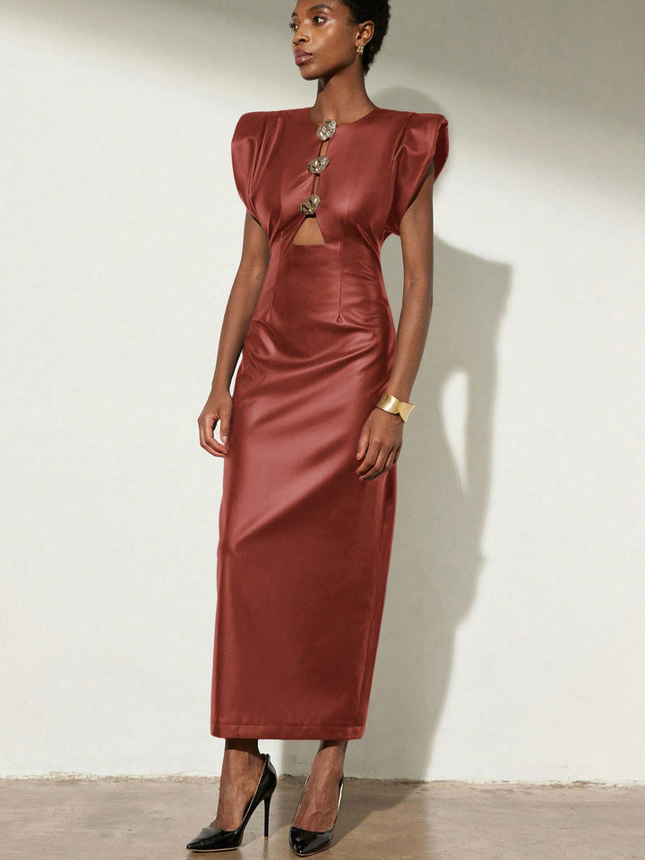 Rochie maxi SHEIN, portocaliu