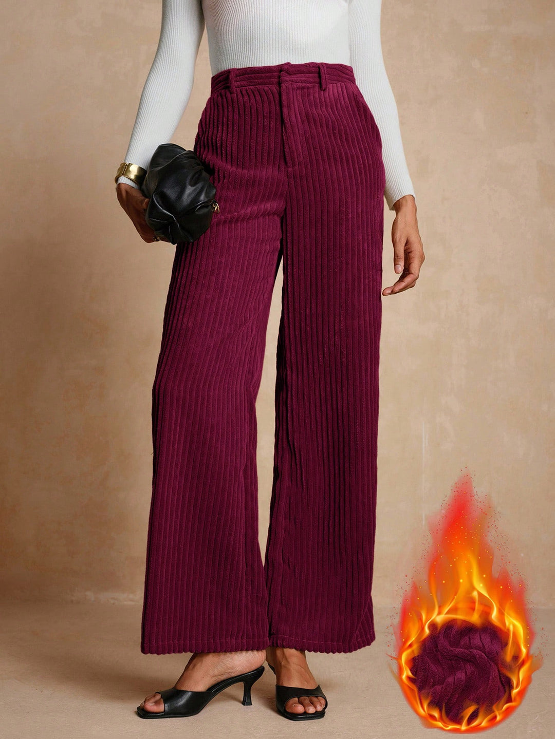 Pantaloni SHEIN, vișiniu