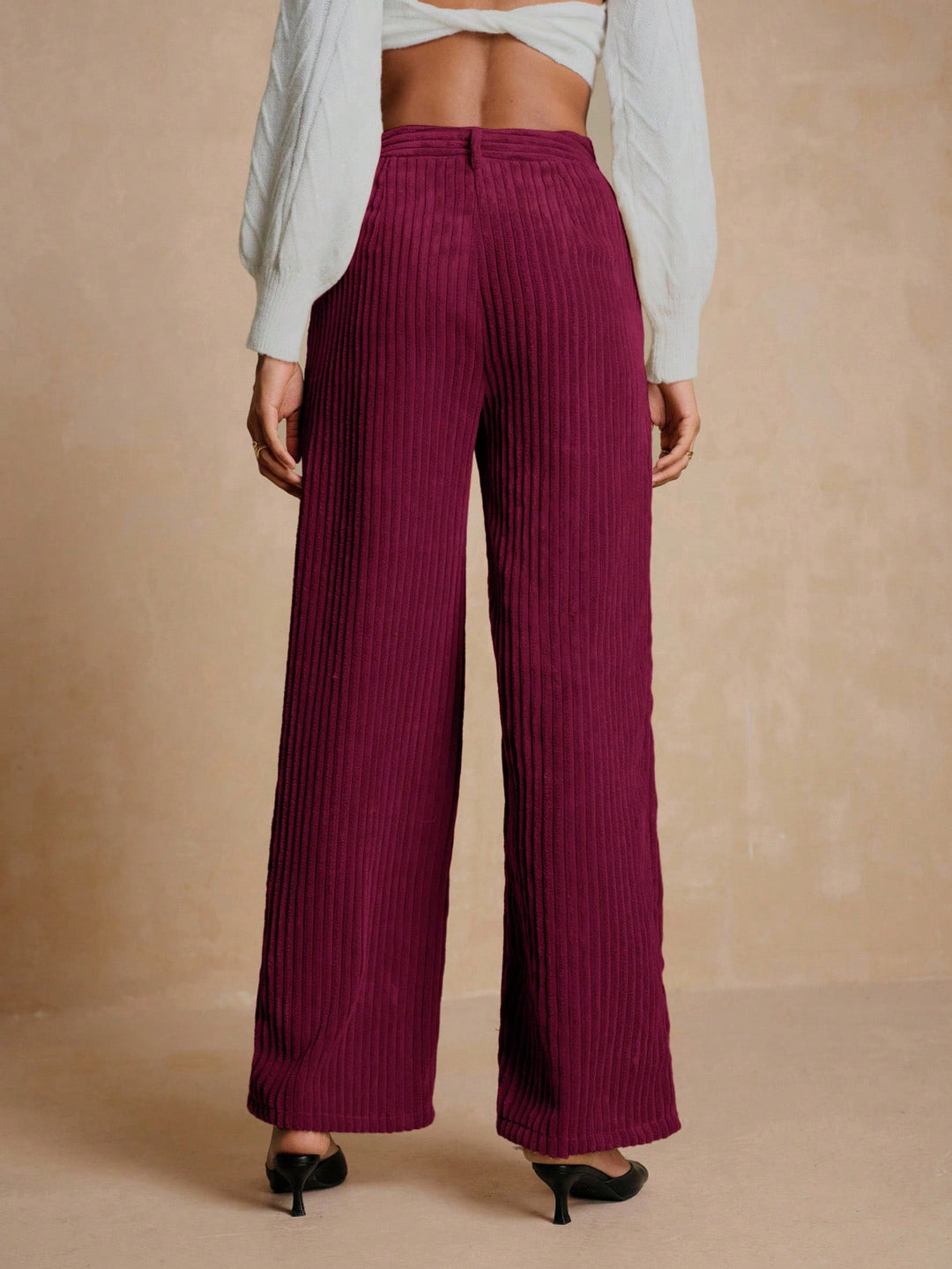 Pantaloni SHEIN, vișiniu