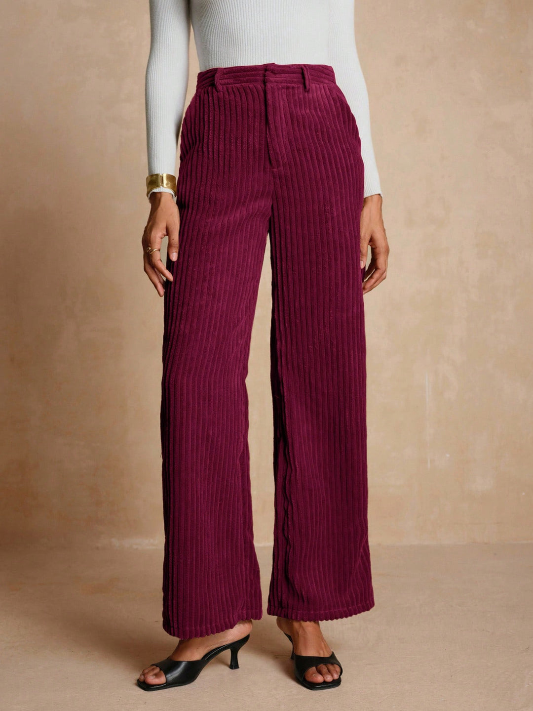 Pantaloni SHEIN, vișiniu