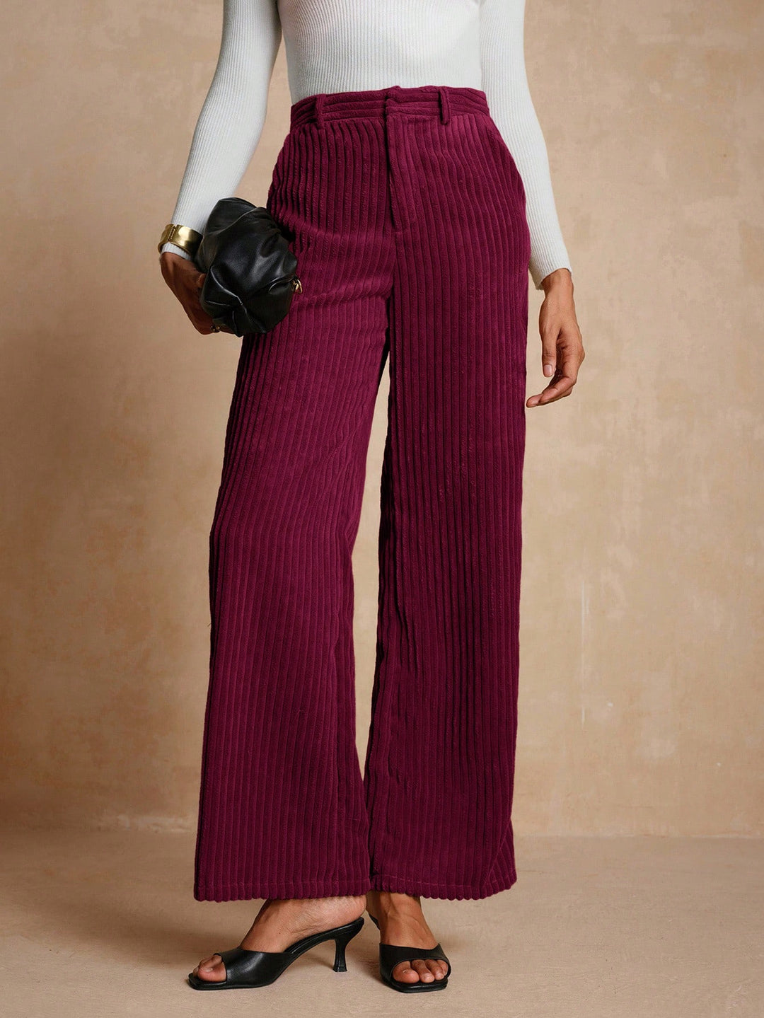 Pantaloni SHEIN, vișiniu
