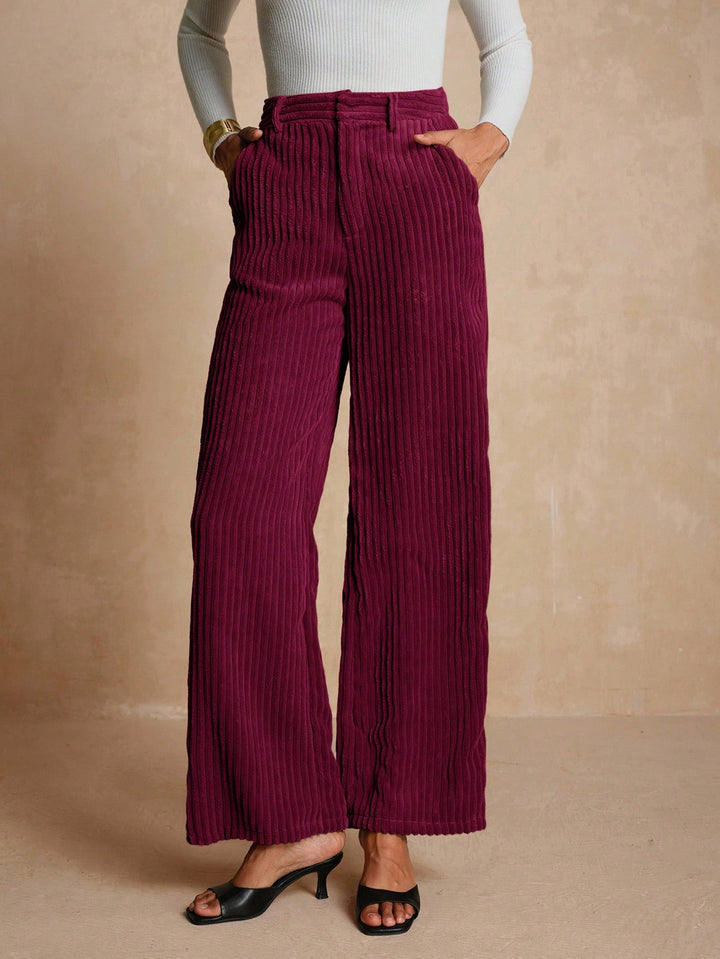 Pantaloni SHEIN, vișiniu