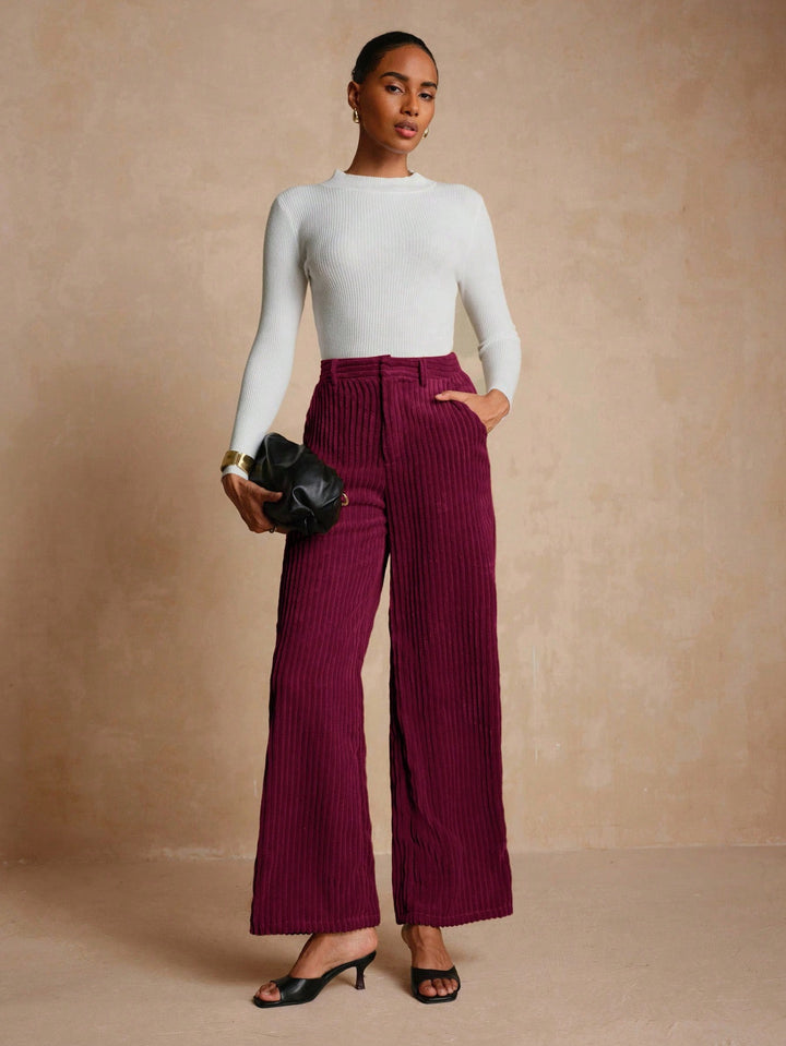 Pantaloni SHEIN, vișiniu