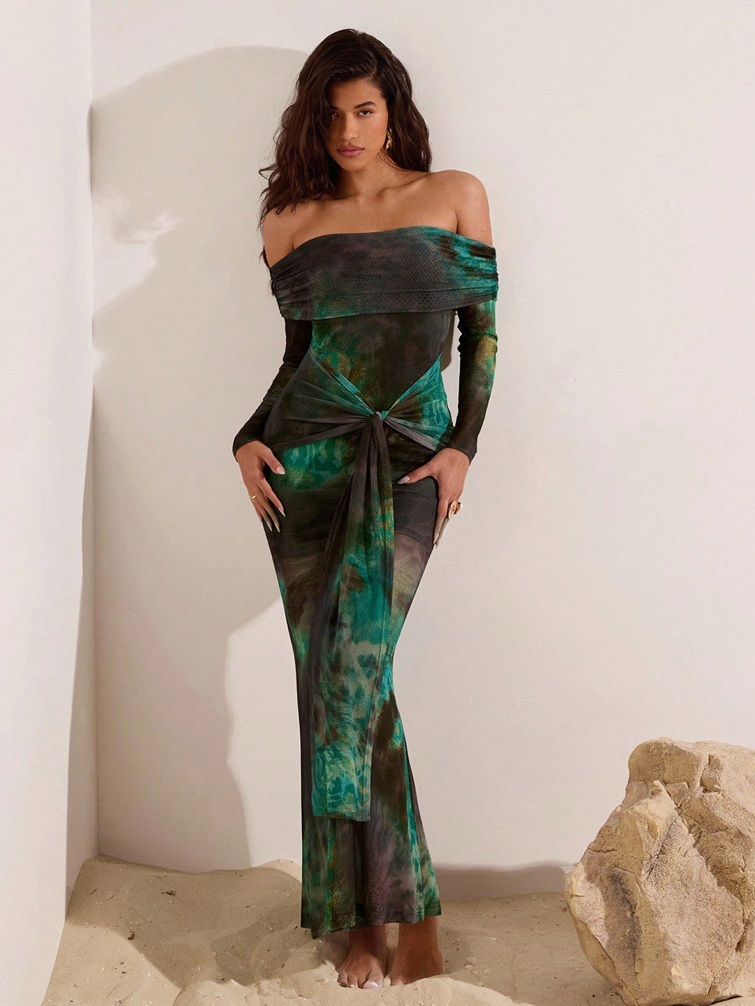 Rochie maxi SHEIN, verde