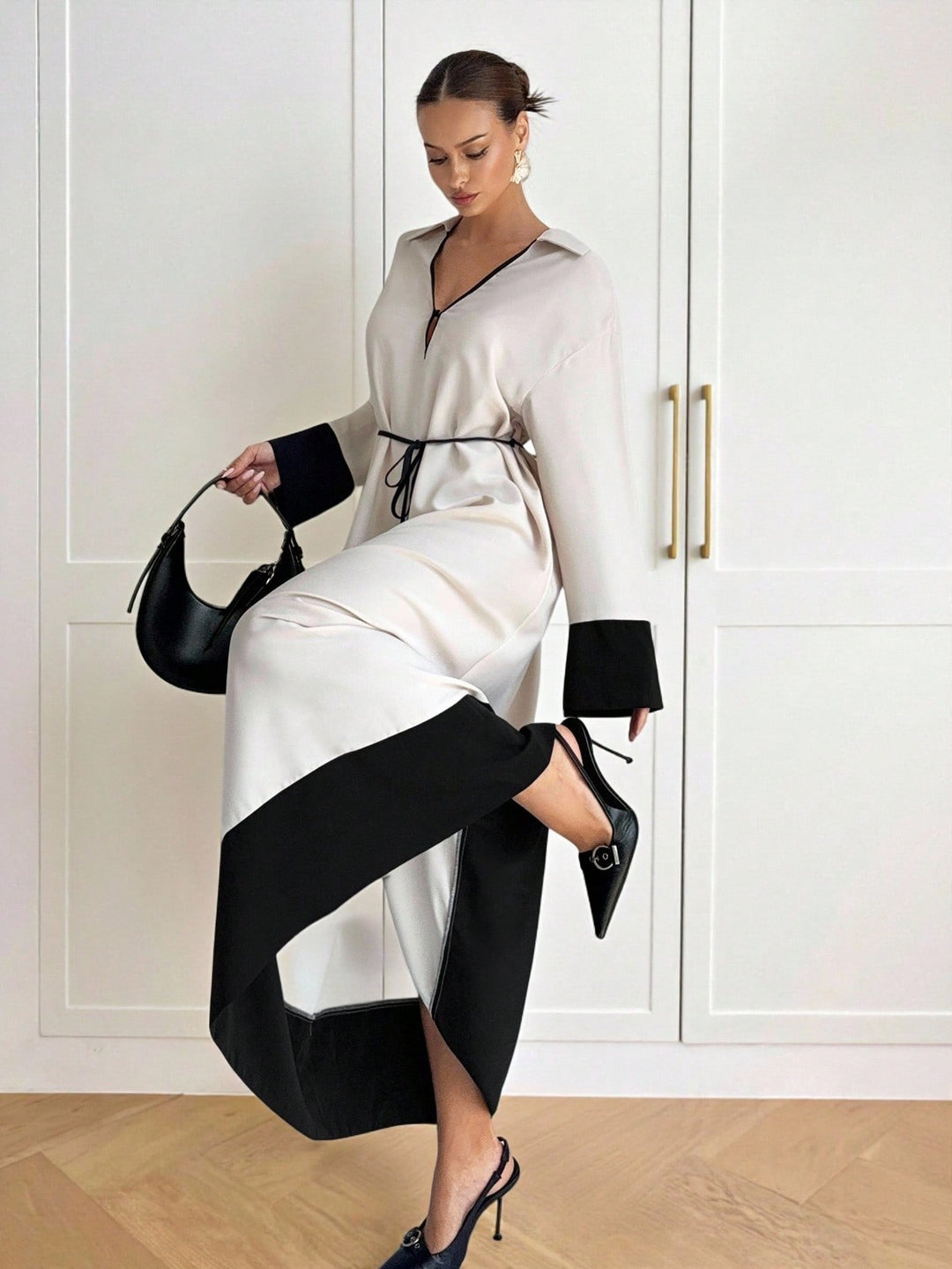 SHEIN maxi ruha, bézs