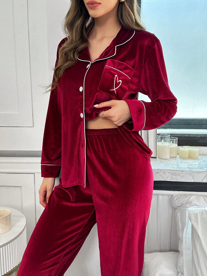 Pijama SHEIN, vișiniu