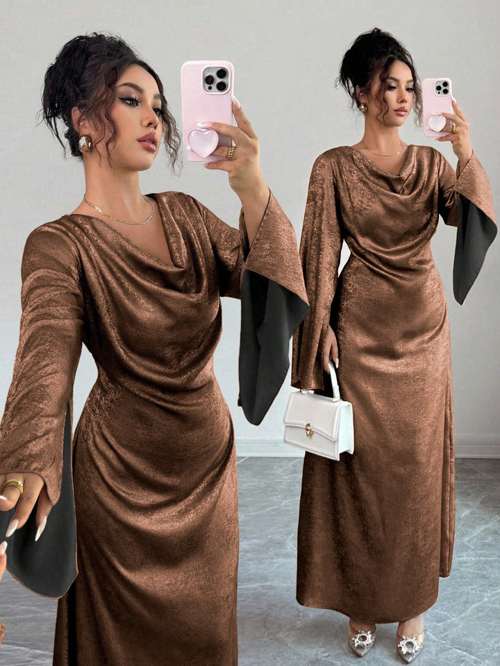SHEIN maxi ruha, barna