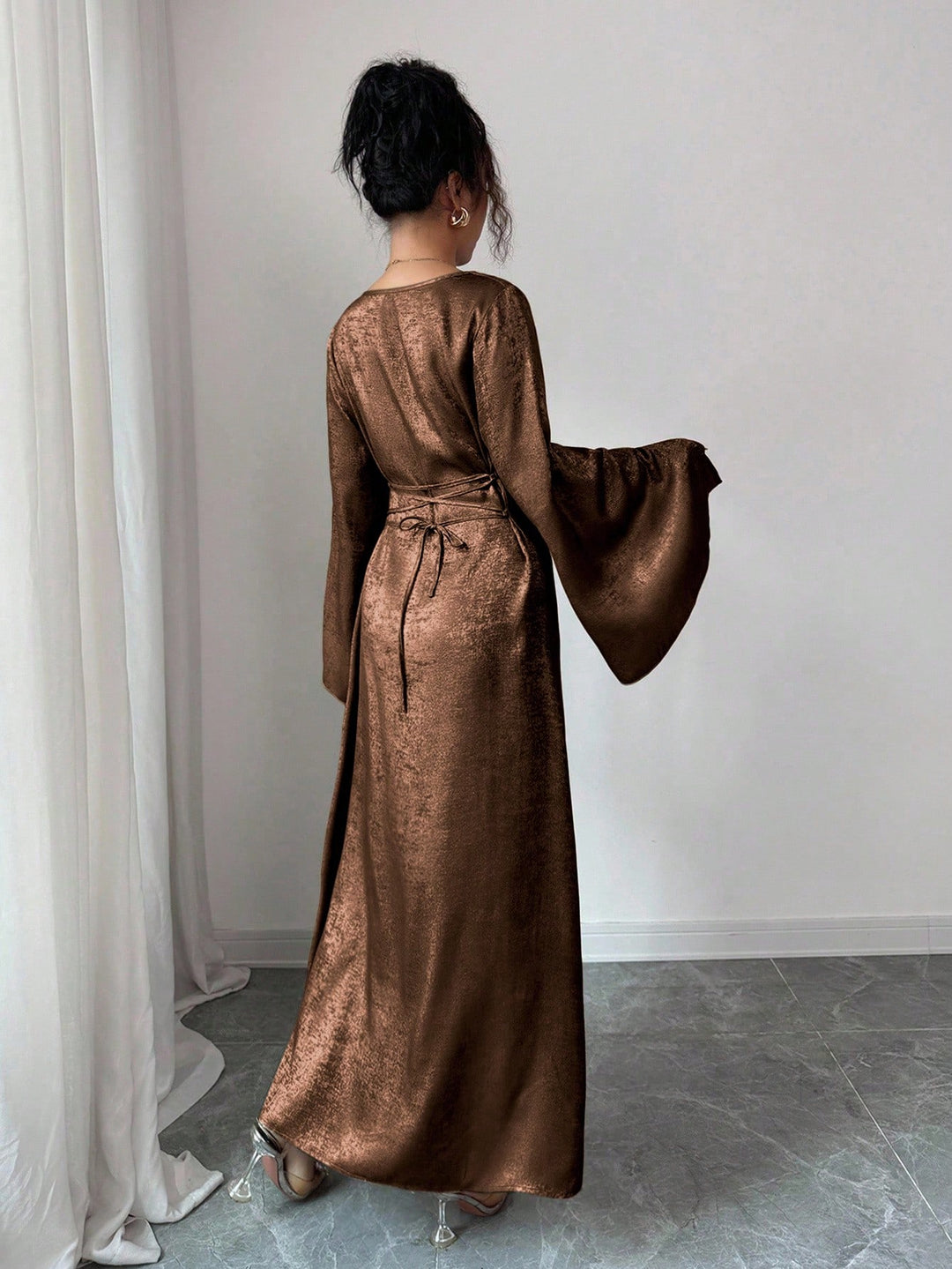 SHEIN maxi ruha, barna