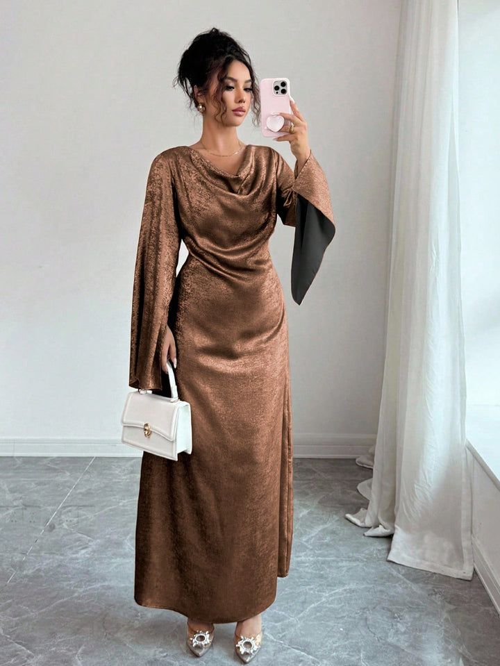 SHEIN maxi ruha, barna