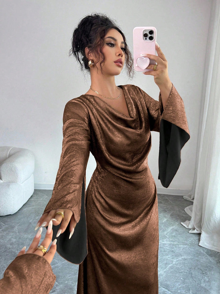 SHEIN maxi ruha, barna