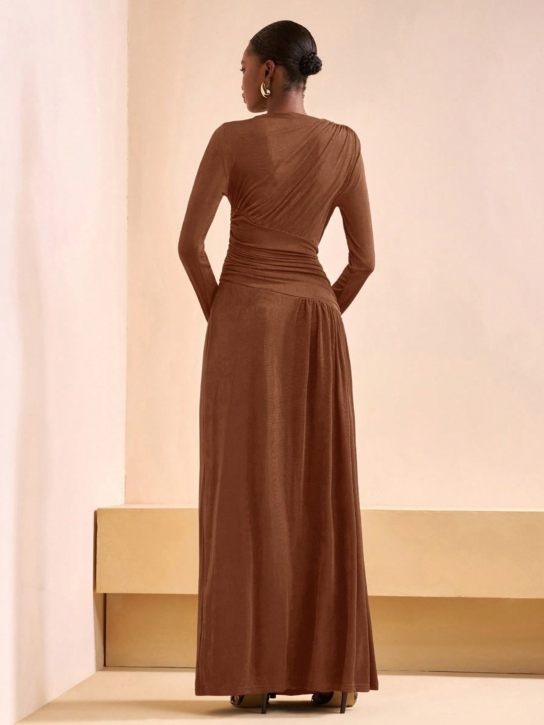 Rochie maxi SHEIN, maro