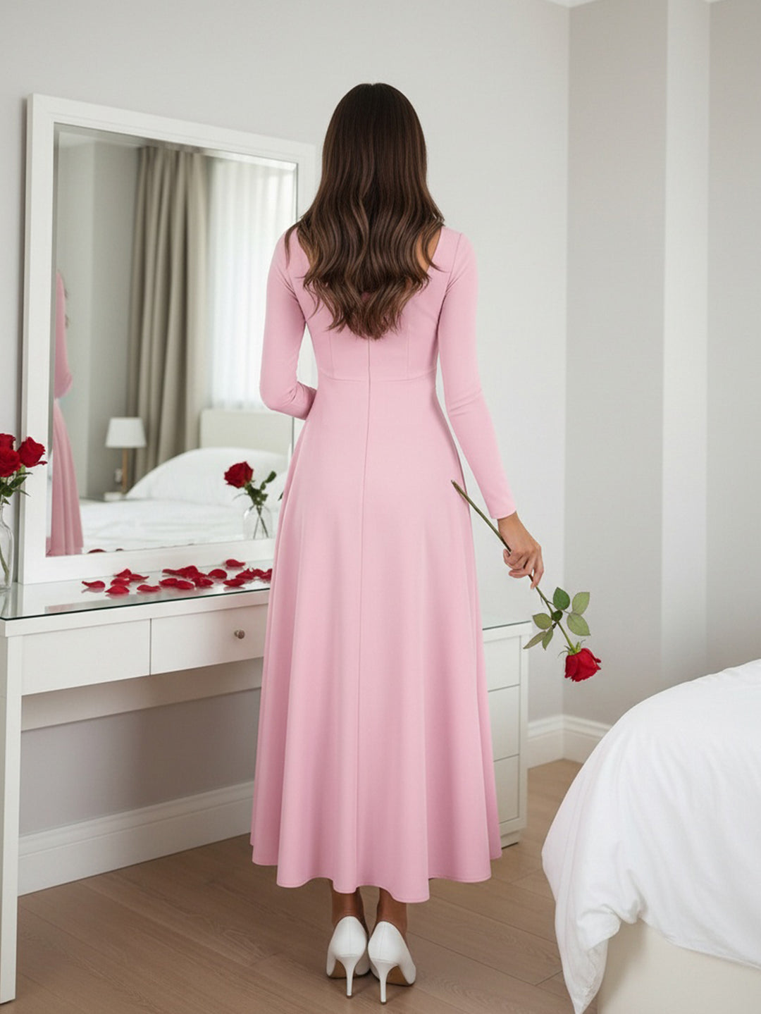 Rochie maxi SHEIN, roz